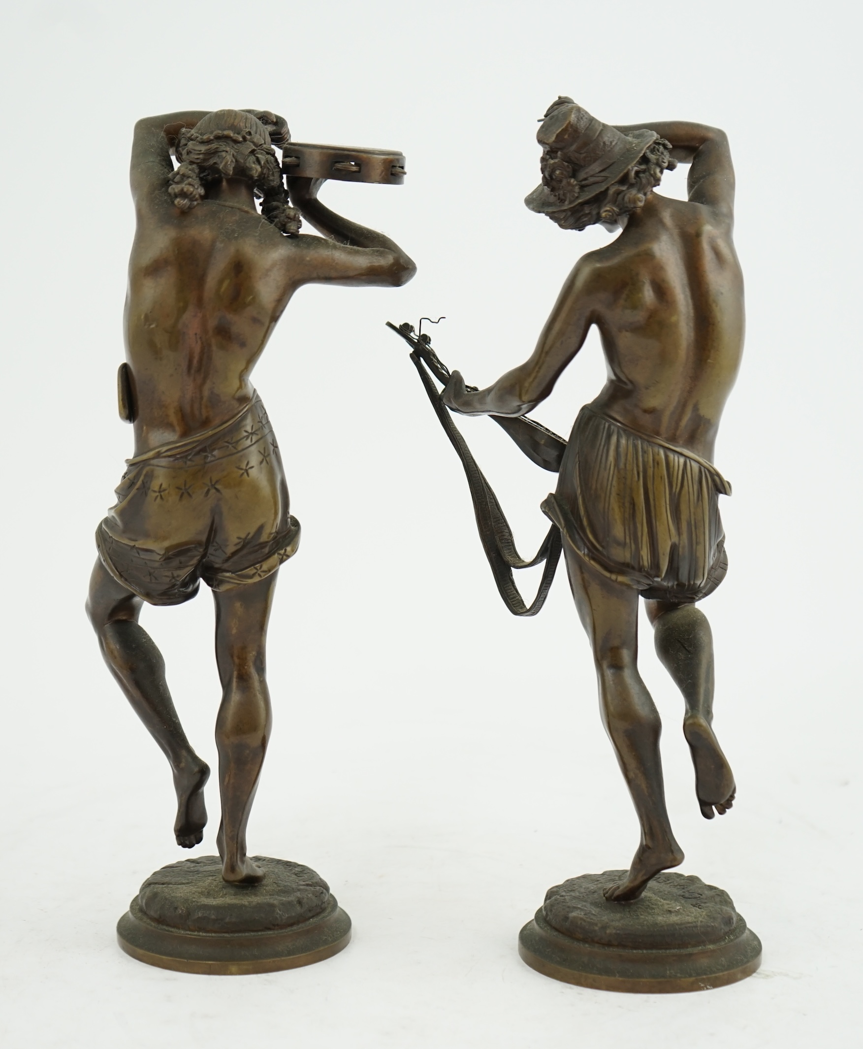 Albert Carrier Belleuse (French, 1824-1887). A pair of bronze figures, 'Danseurs Napolitains'